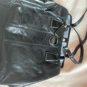Coach Black Leather Satchel